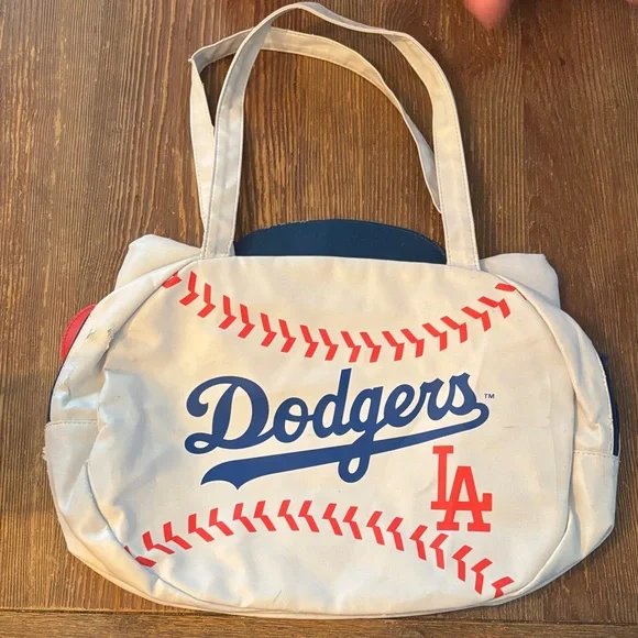 Hello Kitty White and Red Dodgers Tote Bag MLB - Picture 2 of 13